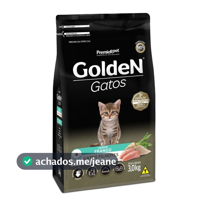 Ração Golden para Gatos Filhotes Frango 3kg