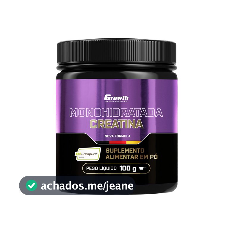 Creatina Creapure Pura Treino Musculação - Growth Supplements - Sem sabor em pó