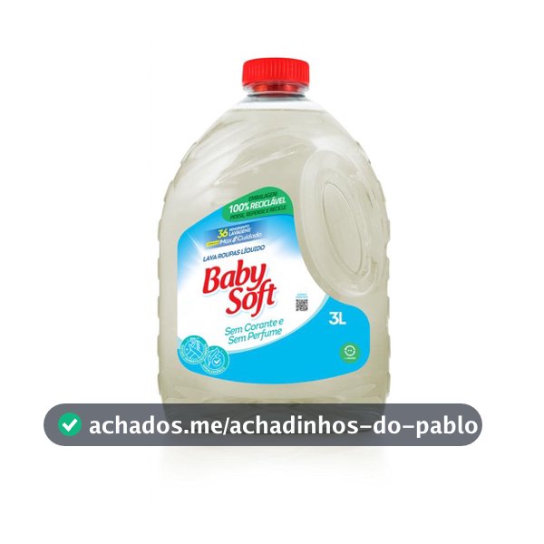 Lava Roupas Hipoalergênico Baby Soft Max Cuidado - 3L