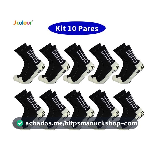 Kit 10 Meias Esportivas Futebol Antiderrapantes De Alta Qualidade A PRONTA ENTREGA
