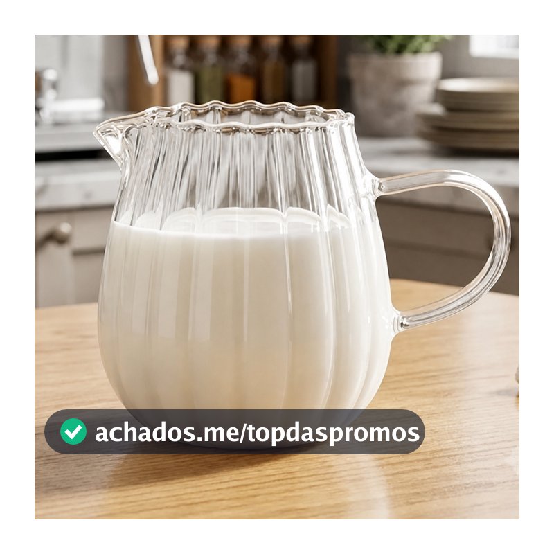 Jarra Leiteira De Vidro Borossilicato Lótus 300ml Hauskraft Para Café e Mesa Posta