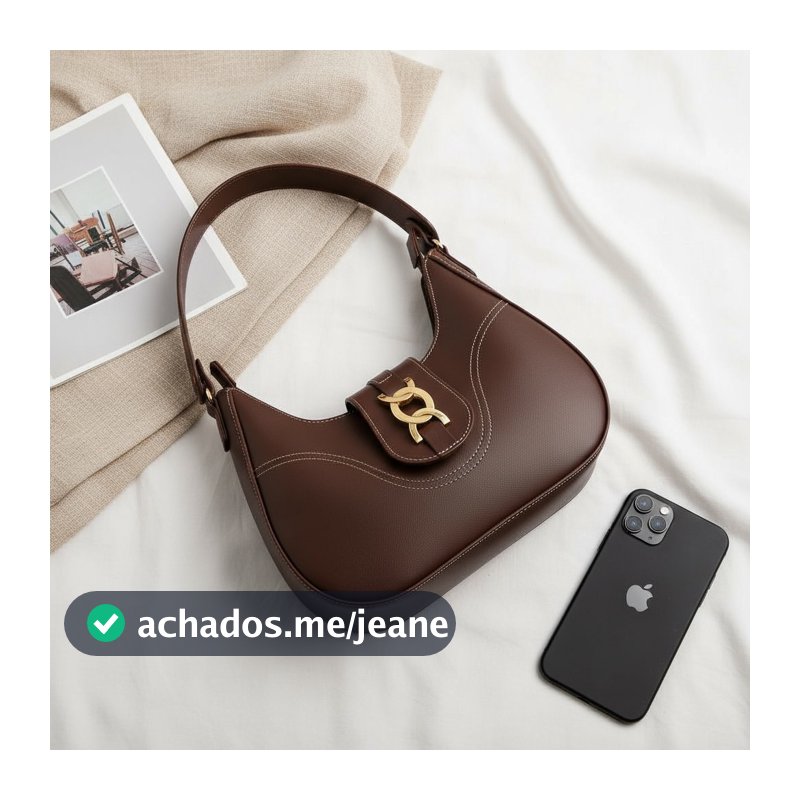 Bolsa Feminina Baguete Média De Ombro Estilosa Casual