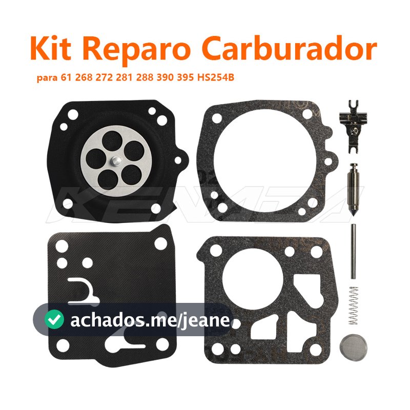Kit Reparo Diafragma Carburador Motosserra Husqvarna 61 268 272 281 288 390 395 HS254B