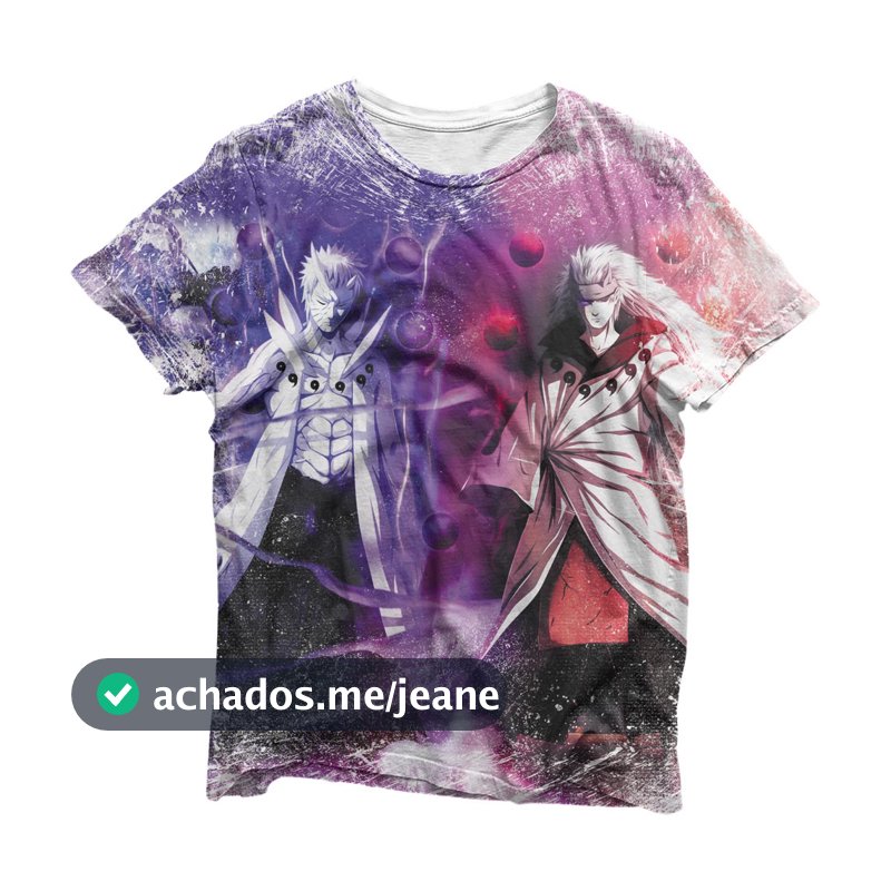 Camisa Uchiha Obito & Uchiha Madara - Camisas Naruto Estampa Total