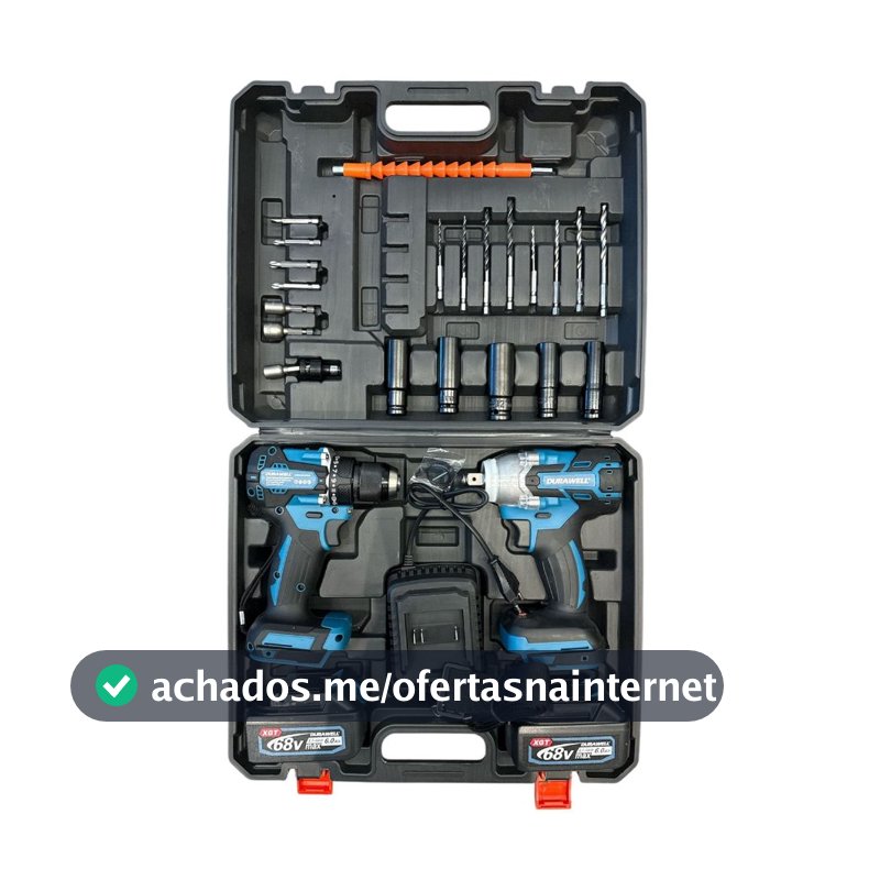 Kit Parafusadeira e Chave de Impacto 68V com Maleta e Acessórios DW-702