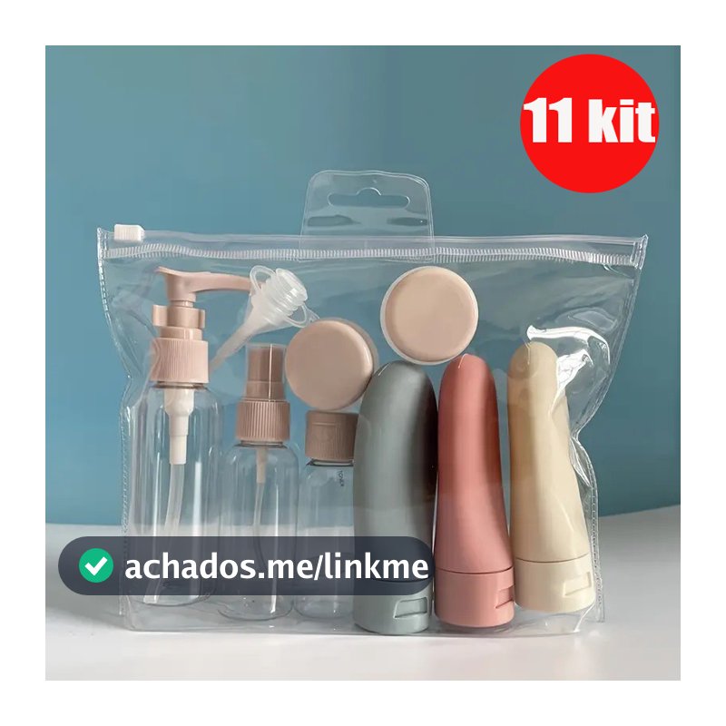 Kit 11 De Frascos Para Viagem Conjunto Multifuncional Peças Creme Cosméticos Viagem -S1