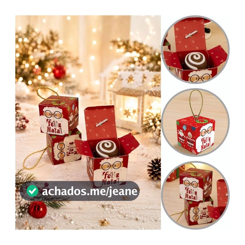 10 CAIXA 1 DOCE DE NATAL C/ ELÁSTICO 5X5X5 DIVERTIDO 6250 ( NATAL IDEIA 2026 )