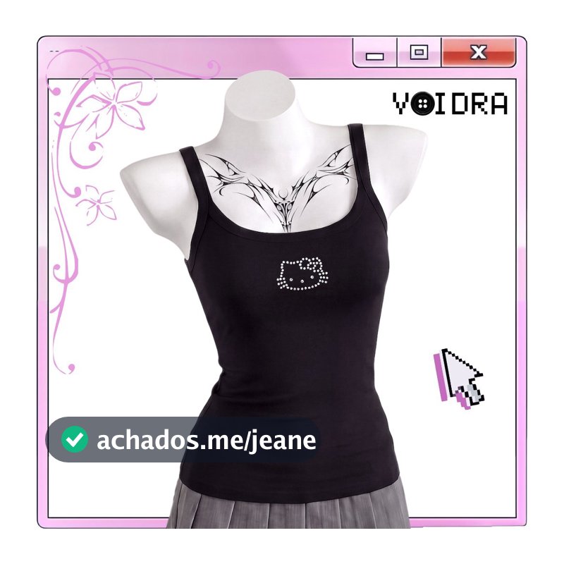 Regata Hello Kitty Y2K VOIDRA  Grunge Dark Altcore 2000s Emo Punk Rock Goth