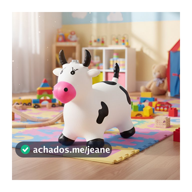 Vaquinha Upa Upa Com Som Musical Vaca Emborrachada Inflável Para Bebês Cavalinho Pocotó - Bee Toys
