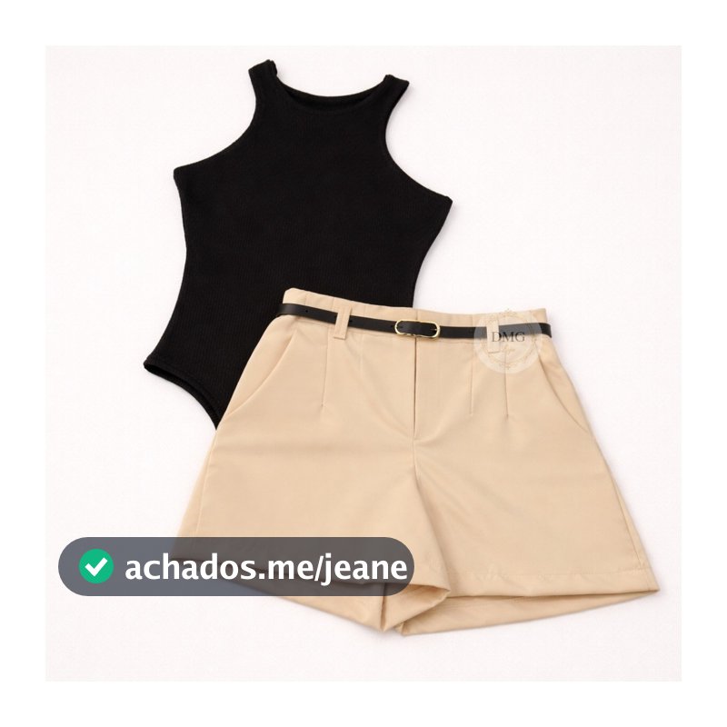 Conjunto Feminino Body Regata + Short Alfaiataria - ENVIO IMEDIATOO!!!