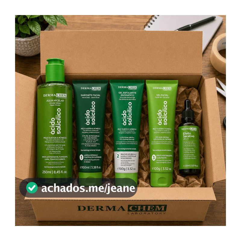 Kit Skincare Completo Acido Salicilico - 05 Produtos - Dermachem