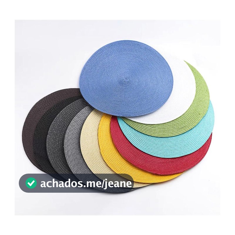 Kit 6 Peças Jogo Americano Redondo Sousplat Cozinha Jantar