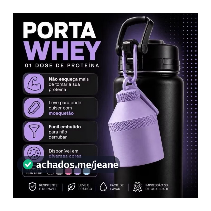 Porta Suplemento Dosador 50g Whey Creatina Pré-Treino