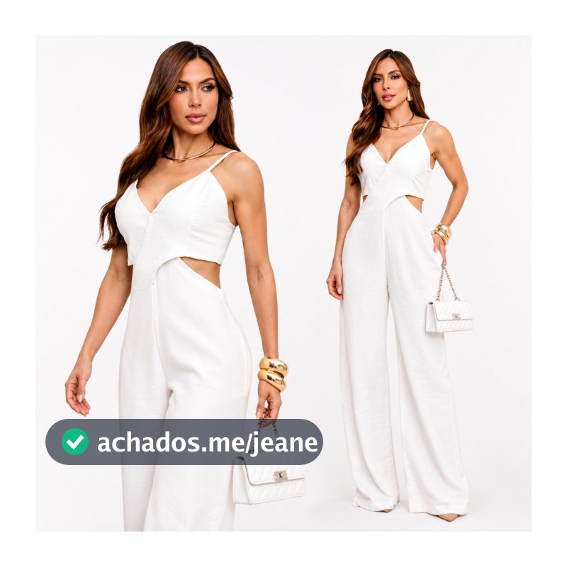 Macacão Feminino Longo Alfaiataria Recortes Laterais Bojo Pantalona Classico Alça Regulável Bolso Festa Elegante
