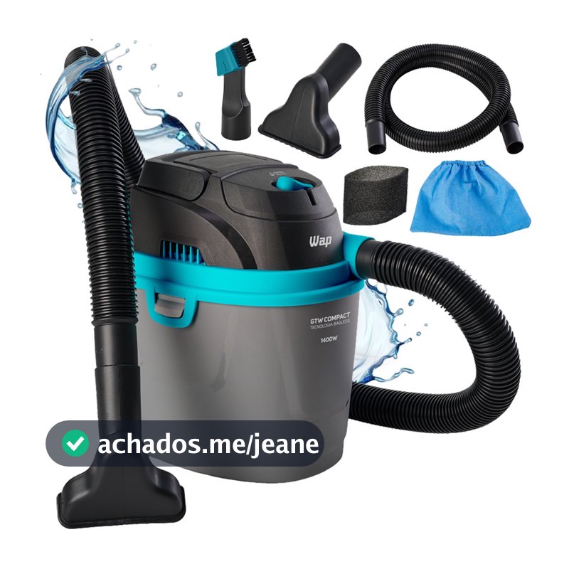 Aspirador Pó e Água Potente 1400w Soprador Pequeno Portatil Barril 5,5 Litros Wap