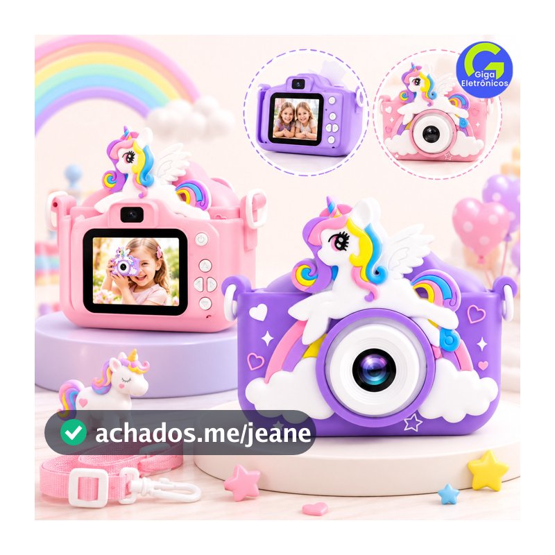 Câmera Digital Infantil, Filmadora Infantil, Tira Fotos e Grava Vídeos, Tira Foto de Verdade