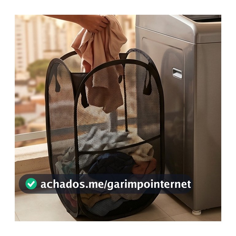 Cesto Tecido grande de Roupas Organizador Dobrável Multiuso Brinquedo Lavanderia Banheiro