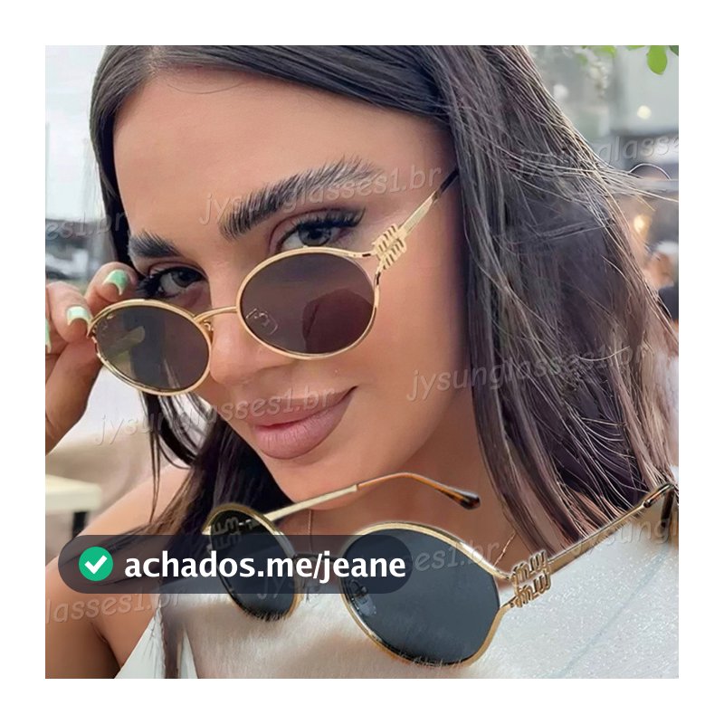 Novo Oval Metal Olhos De Gato Óculos De Sol Para Mulheres Homens Europeu Americano Pequeno Quadro Elípticos Ao Ar Livre