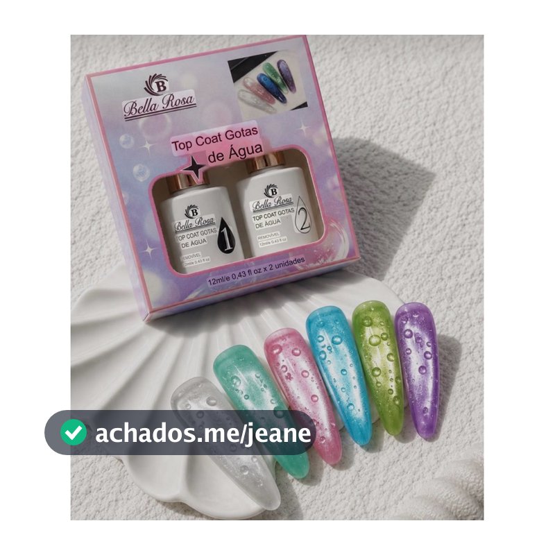 Esmalte Top Coalt Gotas de Água  Bella Rosa