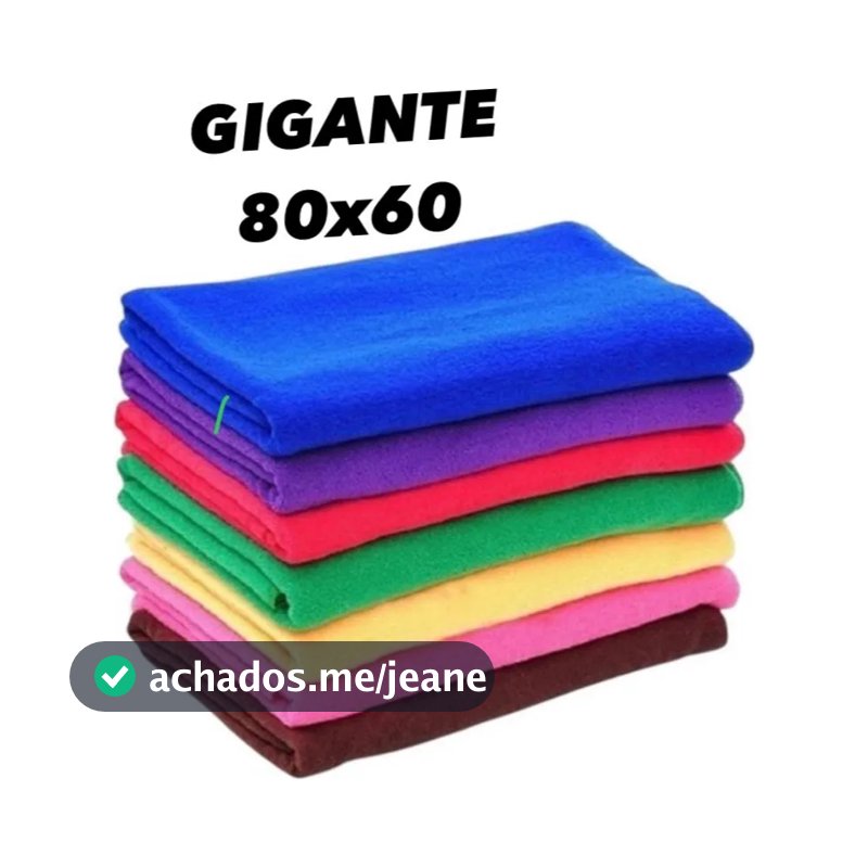 Panos de Chão Microfibra Gigante Kit 6 Un 80x60cm Qualidade Premium Estética automotiva Frete Grátis