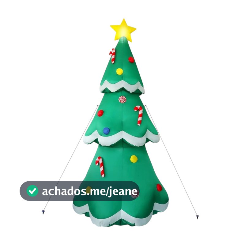 Arvore de Natal Inflavel Grande Natalina Decoraçao Shopping Loja Comercio Casa Hall Entrada Fim de Ano Evento Festa