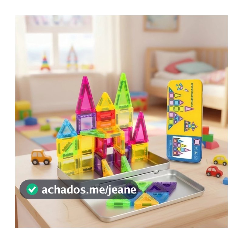 Brinquedo Blocos Magnéticos Peças Infantil Educativo 3D Montagem Criativa Mini Brinquedo de Construção