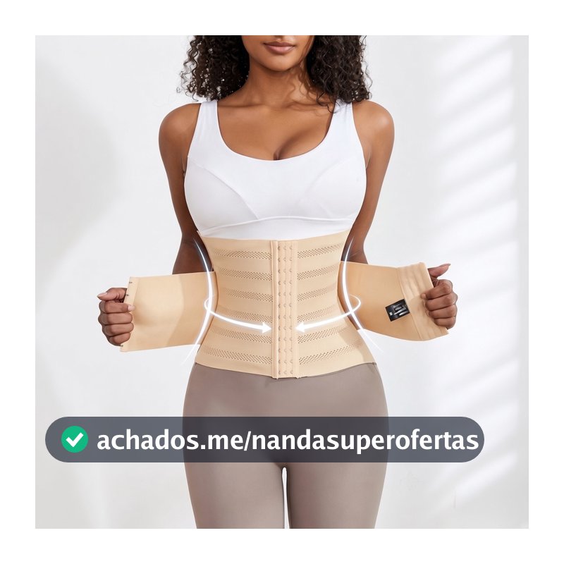 Cinta Modeladora Feminina Cintura Alta Alta Compressão Pós-Parto Controle Abdominal Modelador de Glúteos Emagrecedora