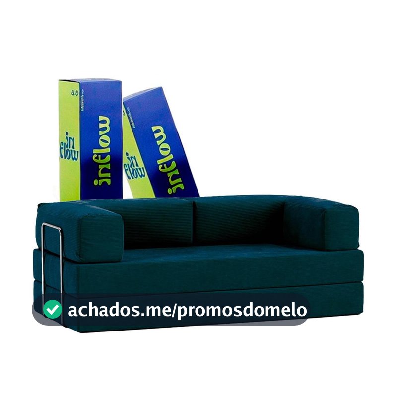Sofa Cama Flowin Modular Cotelê retrátil Vai Na Caixa Inflow