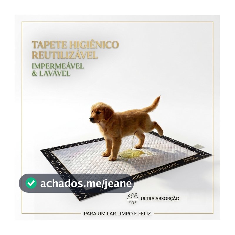 Tapete Higiênico Impermeável Grande 100 x 70 Lavável  - Base Matelada Premium