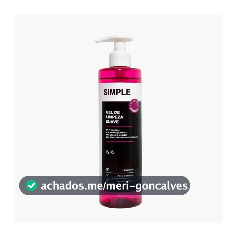 Gel de Limpeza Suave Simple Organic