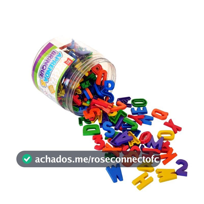 Alfabeto Movel Letras e Numeros 200 Peças Brinquedo Didatico Infantil Educativo