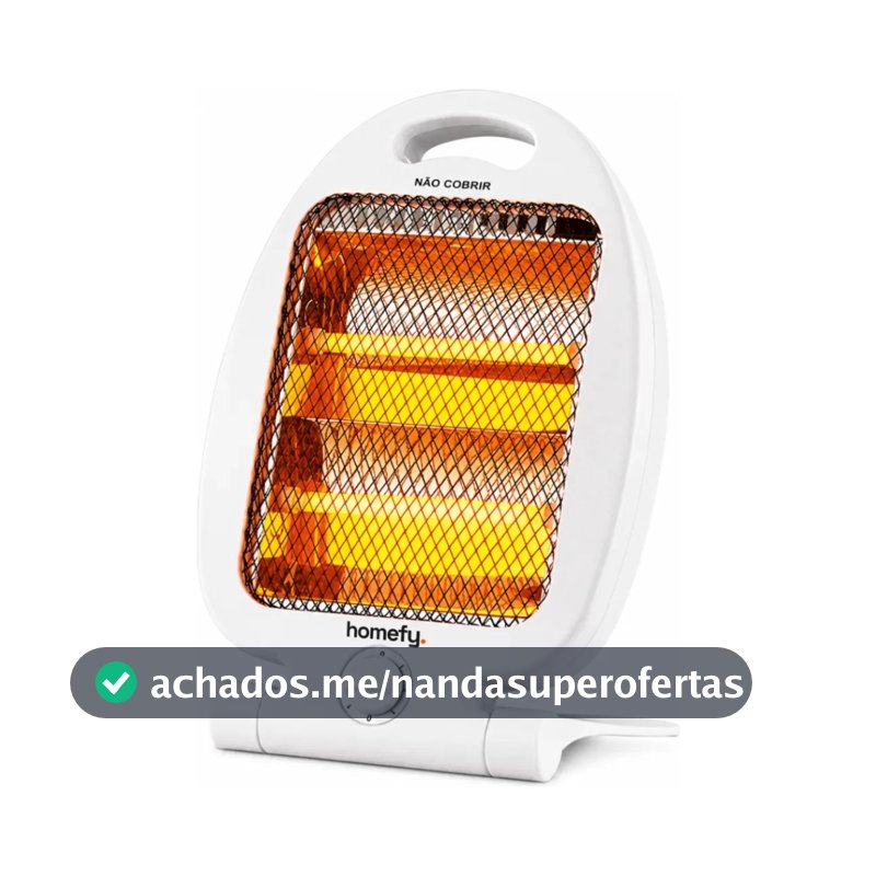 Aquecedor De Ambiente Elétrico Quartzo 800W Premium 127v ou 220v Homefy