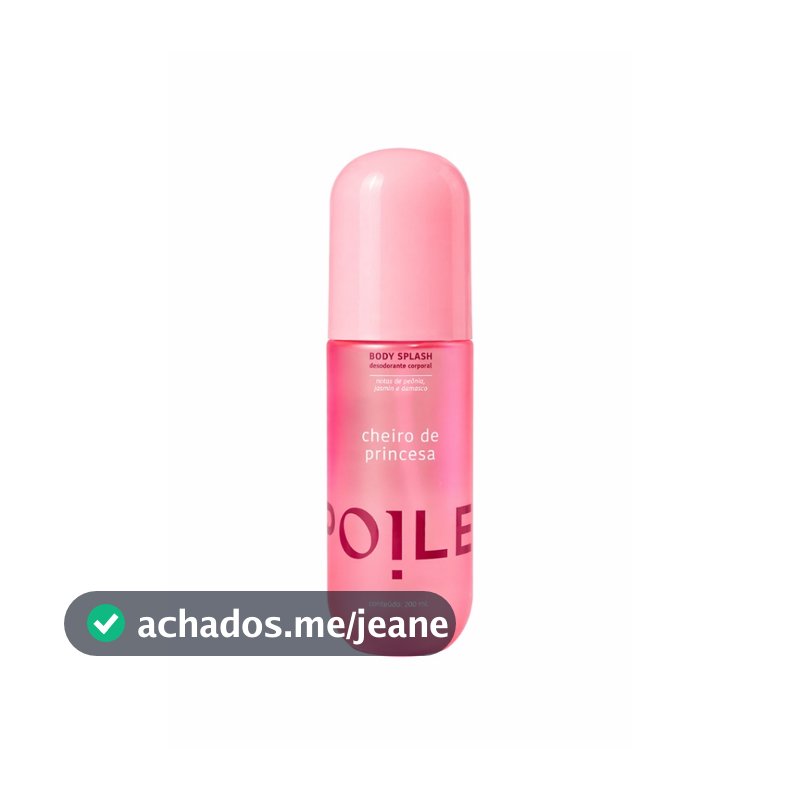 Body Splash Cheiro de Princesa Spoiler 200ml Fragrância Feminina Corporal para Uso Dia A Dia