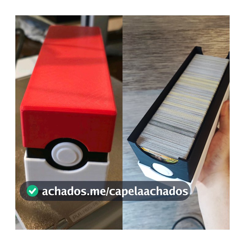 DECK BOX CARTAS POKÉMON TCG CAPACIDADE P/ 600 CARTAS COM SLEEVES