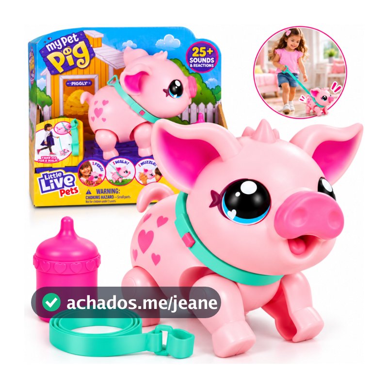 Little Live Pets Porquinho Pig Anda E Tem Som Animal Interativo