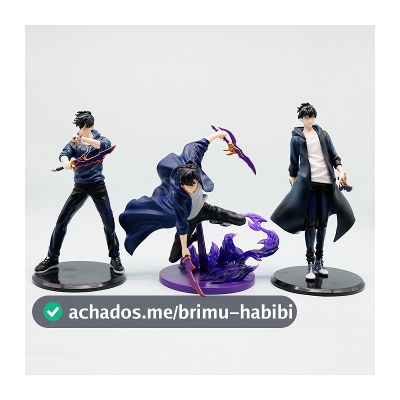 1 Pçs 20cm Quente Novo Solo Nivelamento Anime Figura Batalha Edição Sung Jin-woo Sombra Rei Figuras De Ação PVC Modelo D