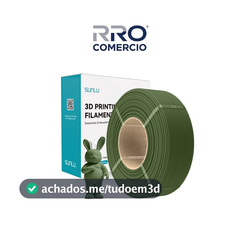SUNLU 10kg Filamento PLA Fosco Estável e sem emaranhados -1.75mm Sem carretel
