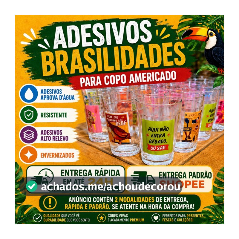 Adesivos DTF UV tema BRASILIDADES