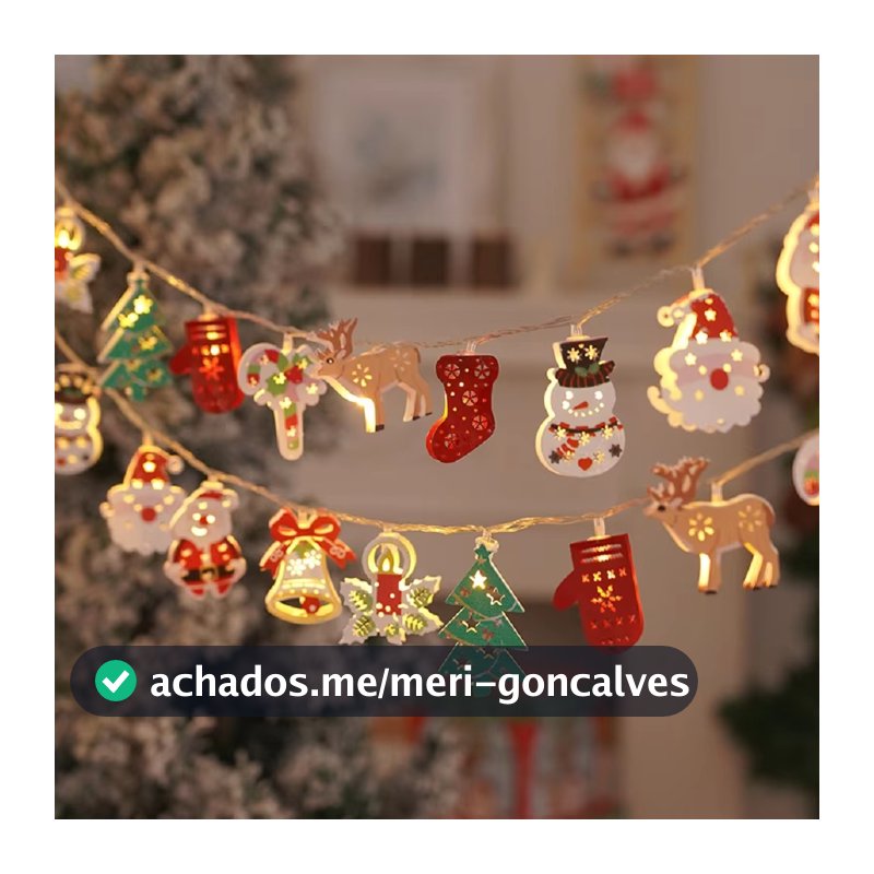 Cordão De Luz De Ferro De Natal , Decoração De Árvore Papai Noel , Boneco De Neve