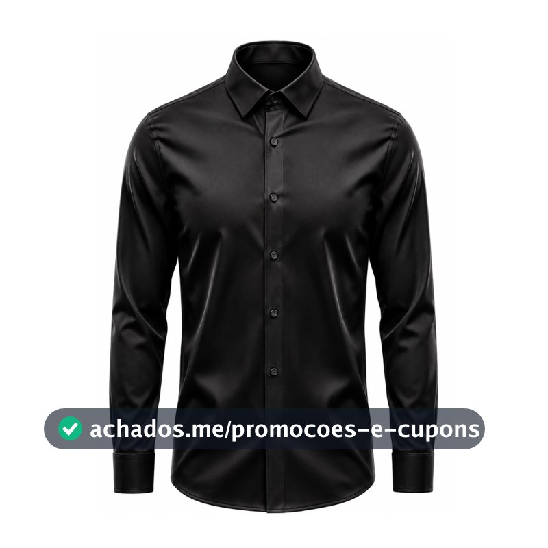 Camisa Social Masculina Manga Longa Lisa Premium com Elastano Antiamaassante para Trabalho e Festas e LOVE INSIDE