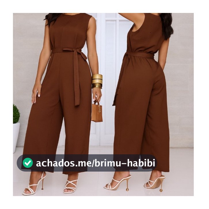 Macacão Feminino longo Social alfaiataria con faixa  na cintura elegante