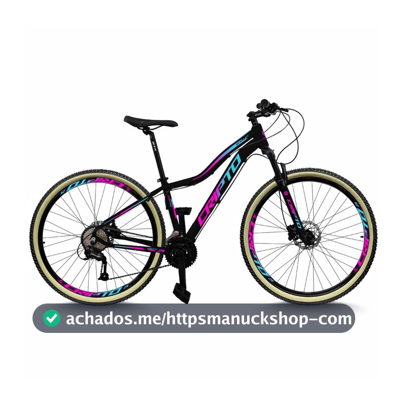 Bicicleta Aro 29 Cripto 24 Marchas Freio Disco Com Suspensão - Pneu Bege