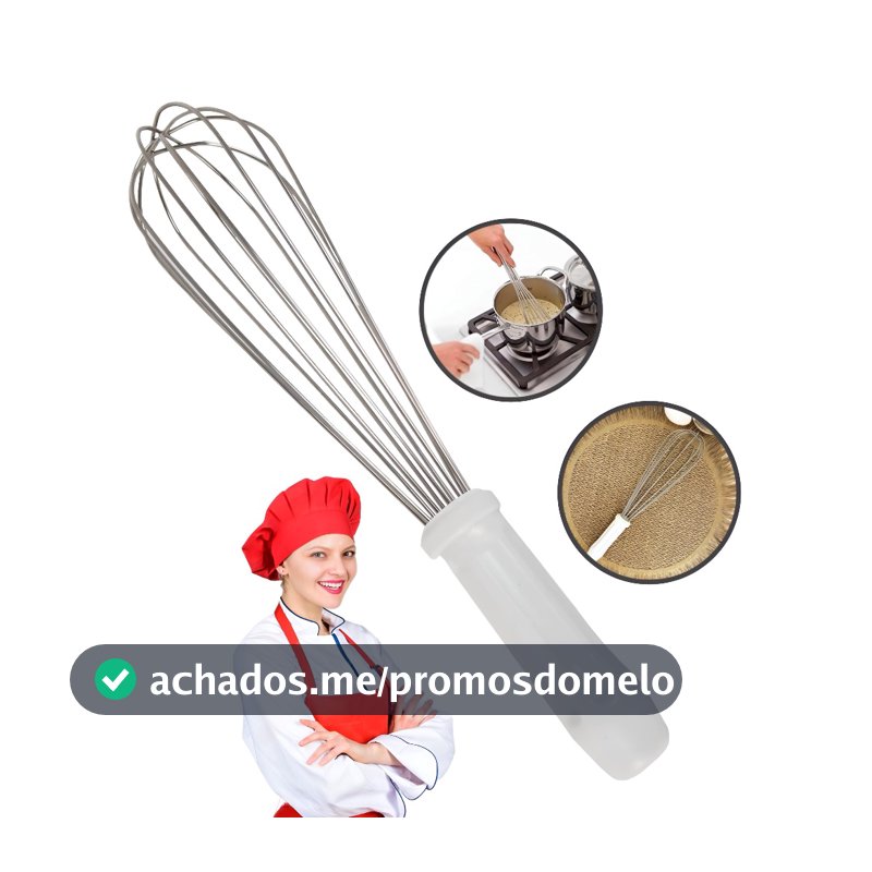 Fue Fouet Batedor de Ovos Profissional Cozinha 30cm
