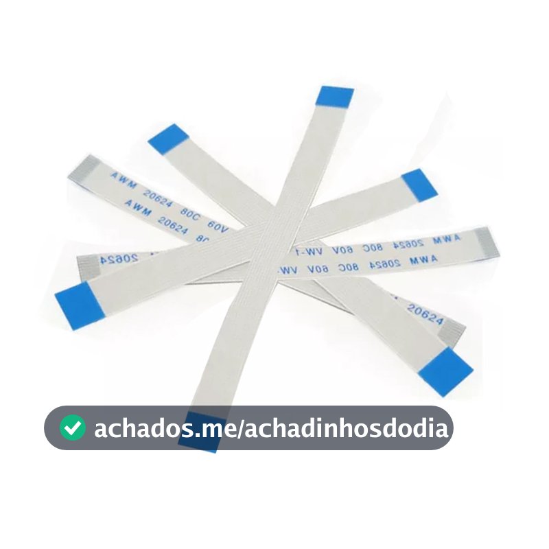 Kit 5 Cabos Flats 12 vias Para Reparo do Controle Compatível com Ps4
