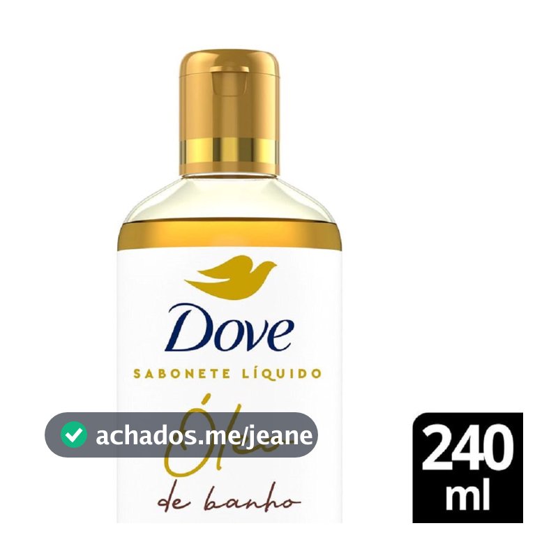 Sabonete Líquido Dove Óleo de Banho Glicerinado Hidratante 240ml