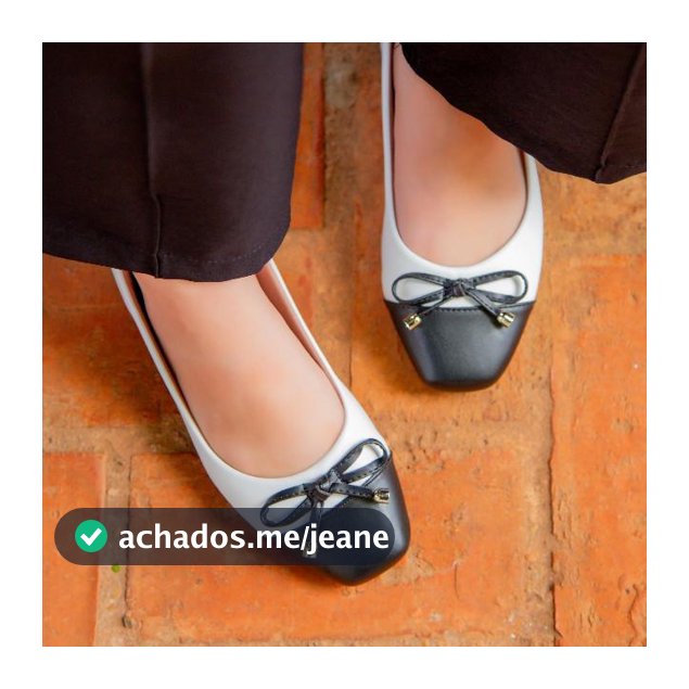 Sapatilha Feminina Bicolor com Laço Sapato Feminino Duas Cores