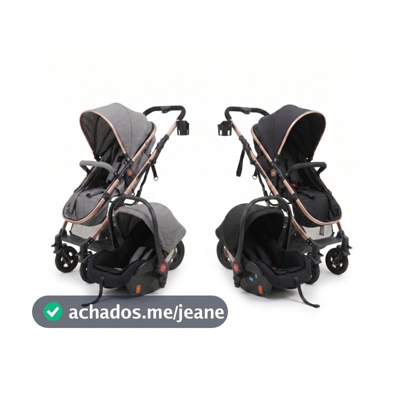 Carrinho de Passeio com Bebê Conforto Assento Reversível Berço Moisés Elysian Maxi Baby