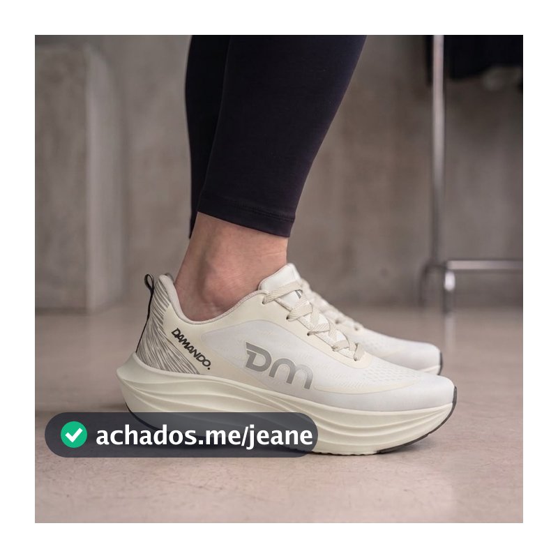 Tênis Unissex Damando Pulse Anatomico Esportivo Caminhada Ortopedico Off White