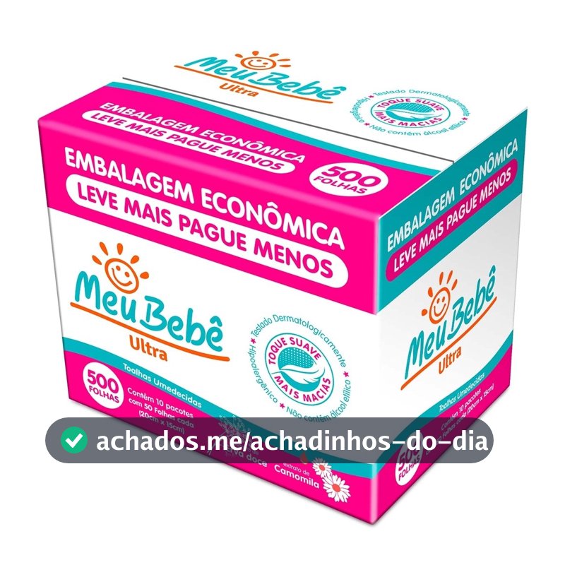 Toalha Umedecida Meu Bebê Ultra 500 Folhas