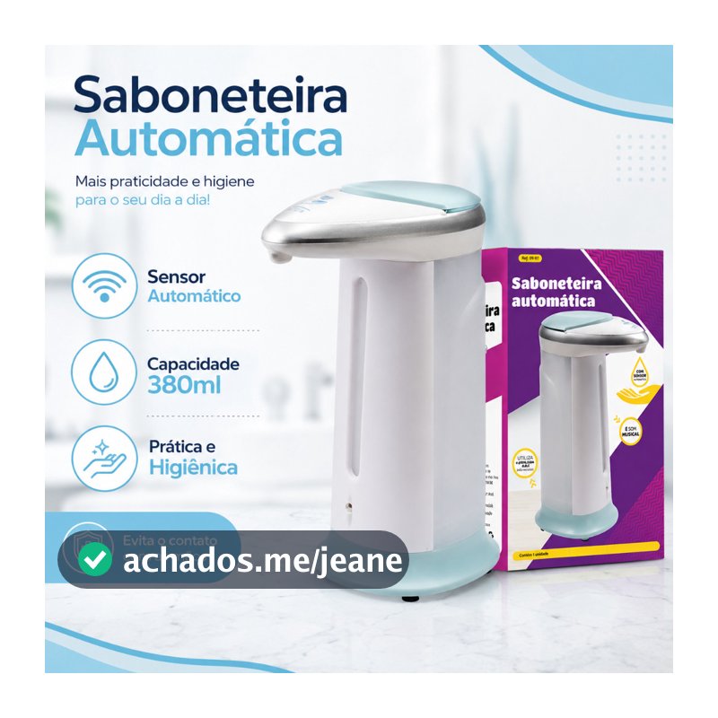 Saboneteira Automática Com Sensor Para Sabonete Líquido/Gel 380ml Western